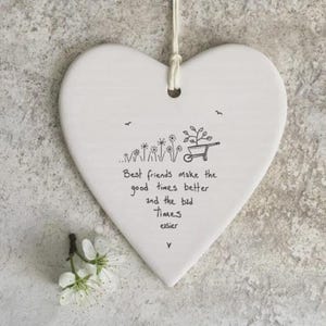 East of India-friends make the good times better-Porcelain Heart