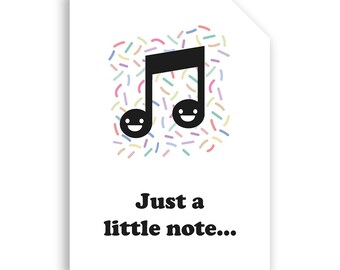 Braille 'Just a little note...' Card - Dot & Type