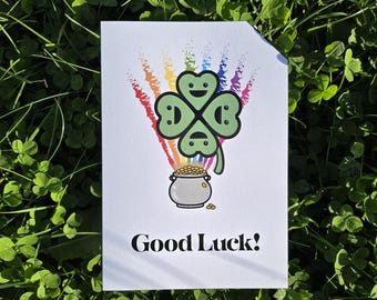 Braille 'Good Luck!' Card - Dot & Type