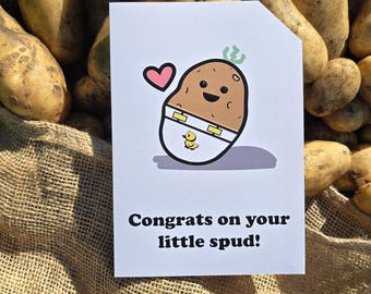 Braille 'Congrats on your little Spud!' Card - Dot & Type