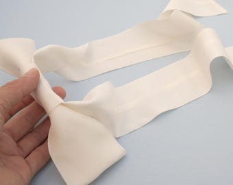 Handmade Pure Silk Bridal Hair Bow, Wedding Accessory