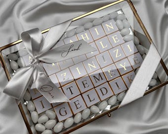 Allahin Emriyle Kizinizi Istemeye Geldik Chocolat, Kiz Isteme Cikolatasi, Söz, Nişan tepsisi, Hediyelik, Söz tepsisi