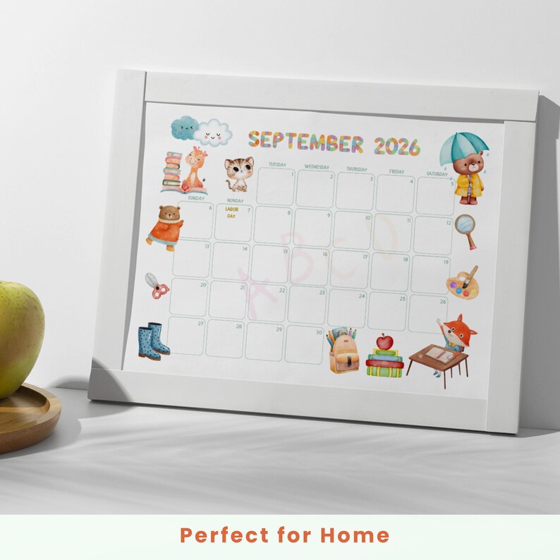 2026 Monthly Calendar Printable, Editable Preschool & Elementary ...