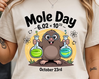 Happy Mole Day PNG, October 23rd Funny Chemistry Science Sublimation Design, National Mole Day PNG, Chemistry Teacher Gift