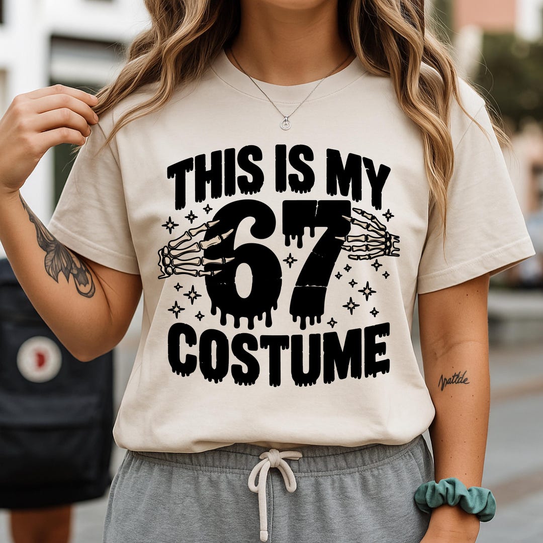 This is My Halloween 67 Costume PNG, Funny Spooky Meme PNG, Six Seven 6 ...