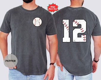 Comfort Color Baseball T- shirt,Custom Number And Name Shırt, Personalized Softball Shirt, Baseball Mom Shırt, Softball Team Shirt