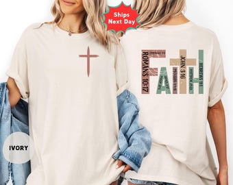 Comfort Colors Faith Shirt, Christian Bible Verse Graphic Tee