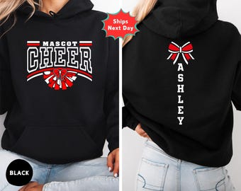 Personalized Cheerleader Sweatshirt, Custom Cheer Team Spirit Hoodie