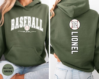 Personalized Baseball Mom Sweatshirt, Kids Names, Sports Mom Gift, Baseball Mom Gift
