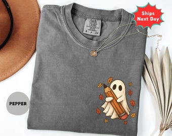 Comfort Colors Halloween Ghost Teacher Shirt: Soft-Washed Cotton
