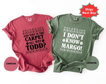 Comfort Colors Christmas Vacation Shirt: Funny Todd & Margo Tee