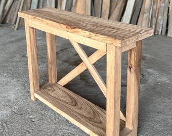 Reclaimed Wood Console Table for Entryway Rustic Console Table Modern Narrow Console Table Live Edge Wood Farmhouse Table Hallway Sofa