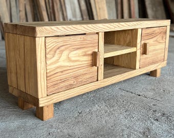 Rustic Tv Stand with Doors Reclaimed Wood Tv Stand with Storage,  Rustic Tv Cabinet Solid Wood Tv Unit Custom Media Unit Tv Console Stand