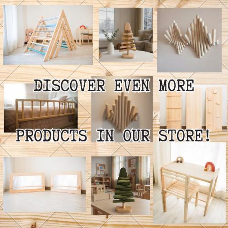 Eco Wooden Wall Hook Rack: Pine Wood Coat Hanger, Modern Entryway & Kids Room Organizer image 10