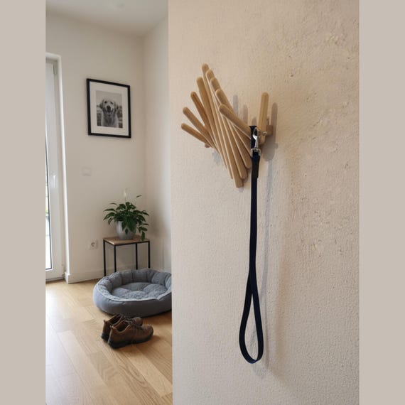 Eco Wooden Wall Hook Rack: Pine Wood Coat Hanger, Modern Entryway & Kids Room Organizer