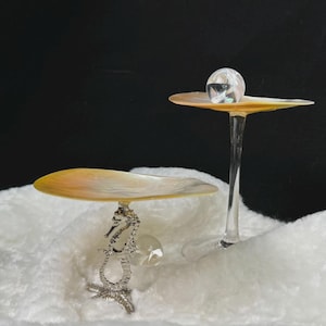Handgjord Conch Shell Dessert Cup Set, StrandbröllopsdekorationFars dag-present