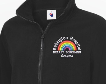 Personalised Nurse Fleece Jacket, Custom Embroidered Medical Uniform, Hospital Staff Fleece, Student Nurse Gift, Medical Staff Nurse Gift