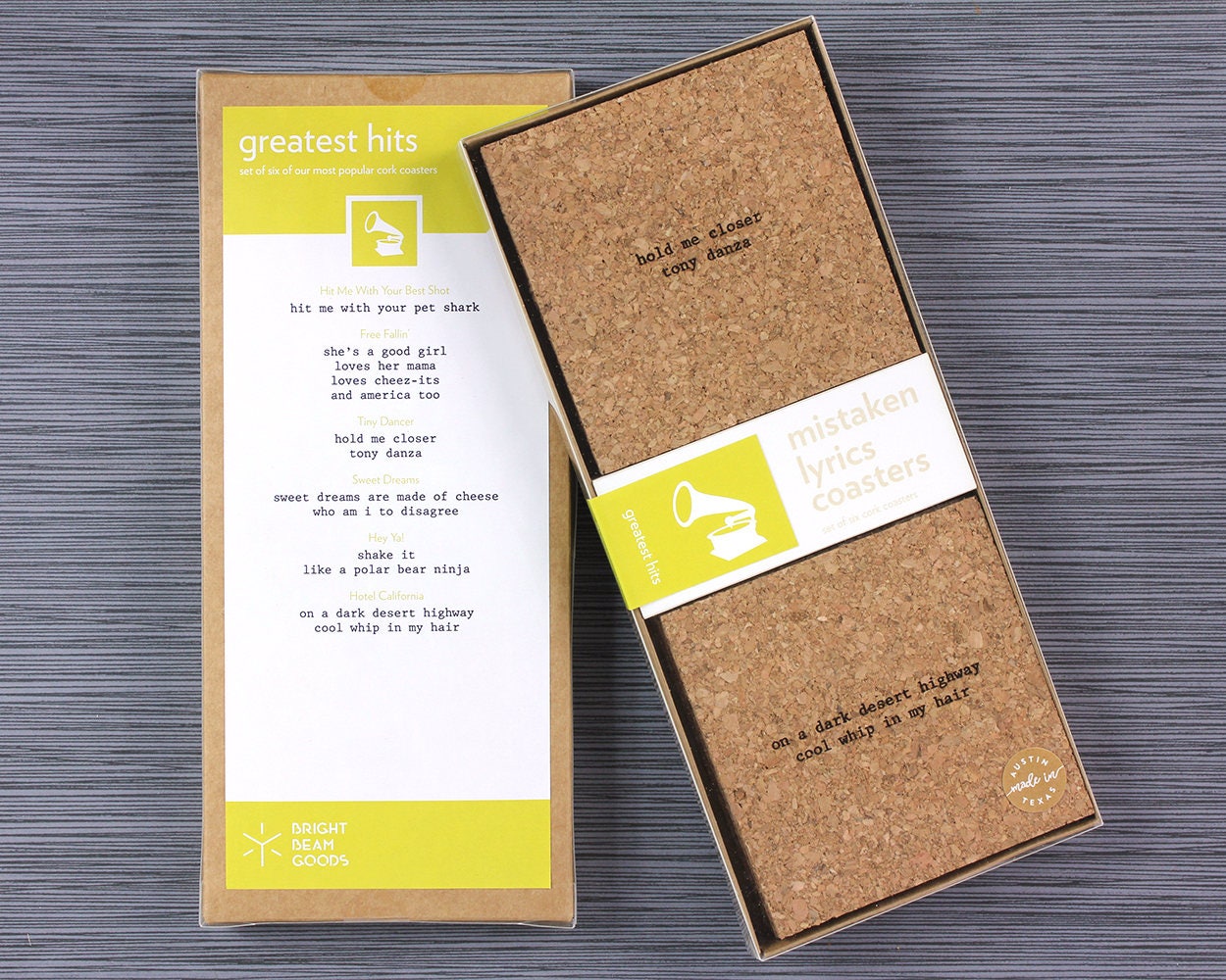 Greatest Hits Mistaken Song Lyrics Coasters Set Etsy