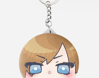 Leon Kennedy Resident Evil Plush Badge Mirror Keychain Resident Evil 4