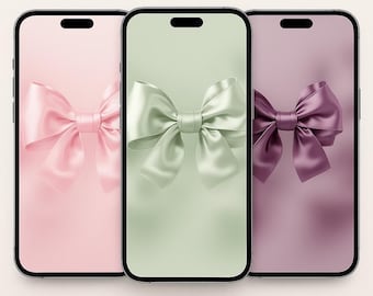 Bow Phone Wallpaper | Minimalist iPhone Android Background (Digital Download) | COQUETTE WALLPAPER