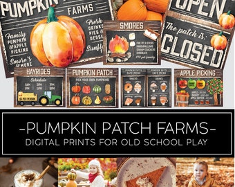Pumpkin / Farm / Pretend Play Toys / Digital downloads / Role Play / Toy Kitchen / Imaginative Play / Handmade Toys / 8.5x11 / Kids prints