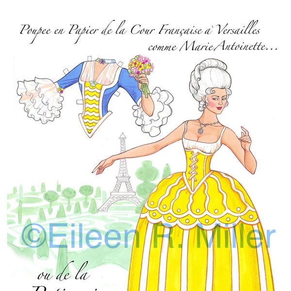 Marie Antoinette French Court Paper Doll