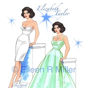 Elizabeth Taylor Tribute Paper Doll image 1