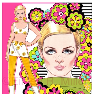 Modelle aus den 60&#39;er Jahren Paper Doll