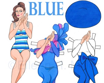 Blue Paper Doll