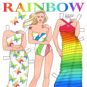 Rainbow Paper Doll image 1