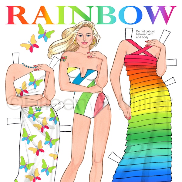 Rainbow Paper Doll