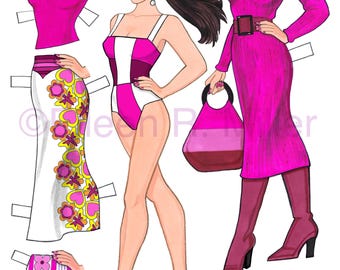 Magenta Paper Doll