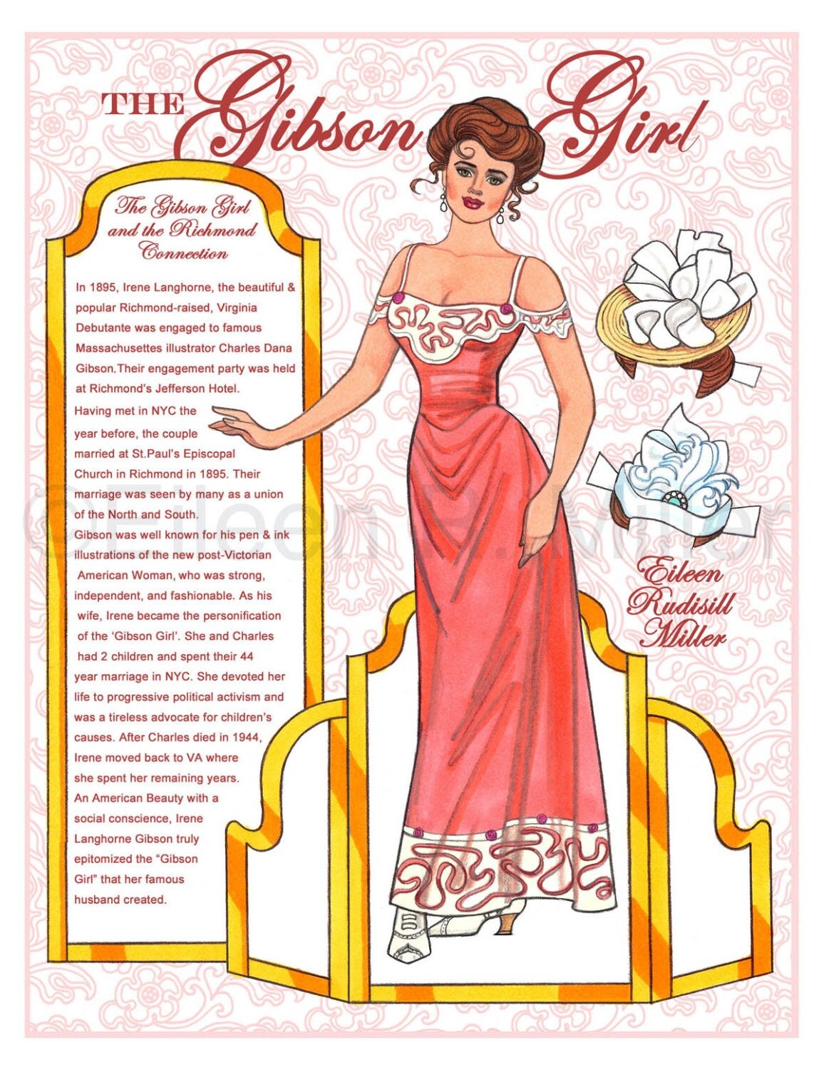 Gibson Girl Paper Doll Etsy