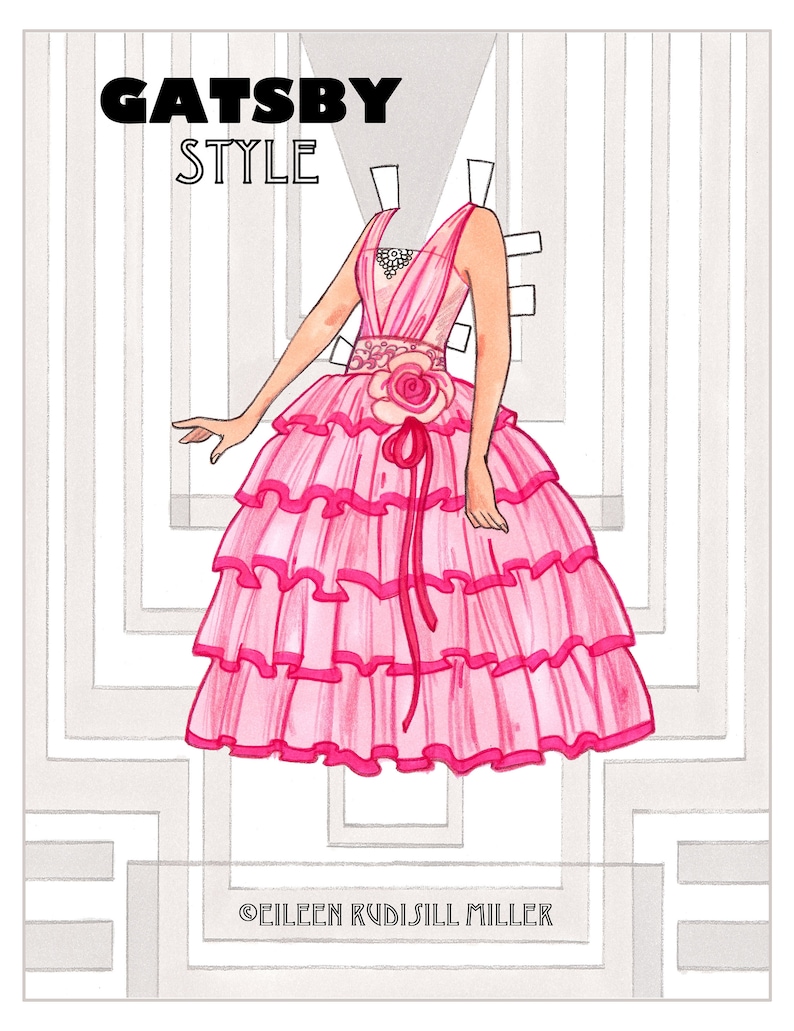 1920's Gatsby Style Paper Doll - Etsy