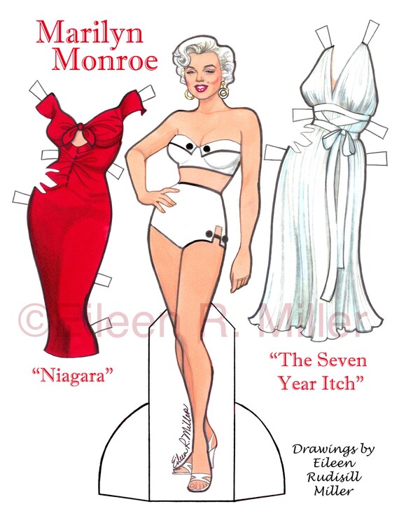 marilyn monroe paper dolls
