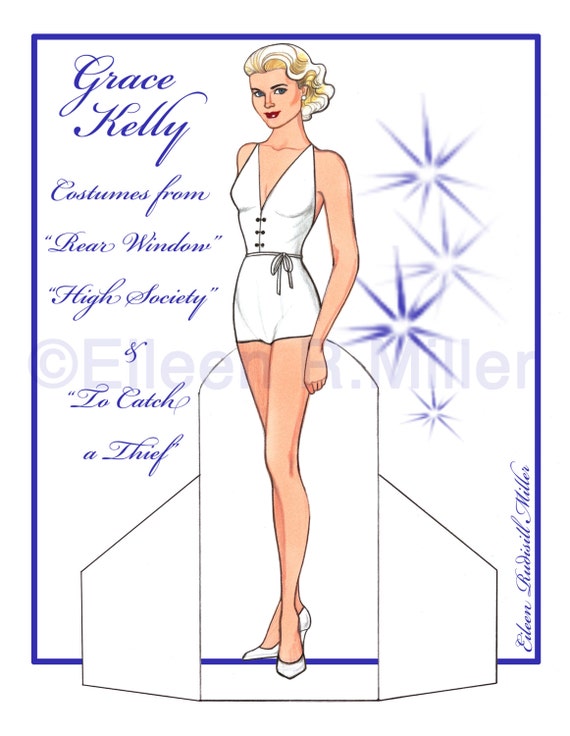 grace kelly paper dolls