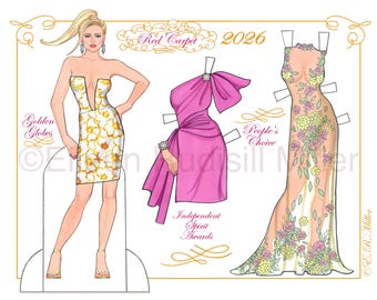 2026 Red Carpet Paper Doll