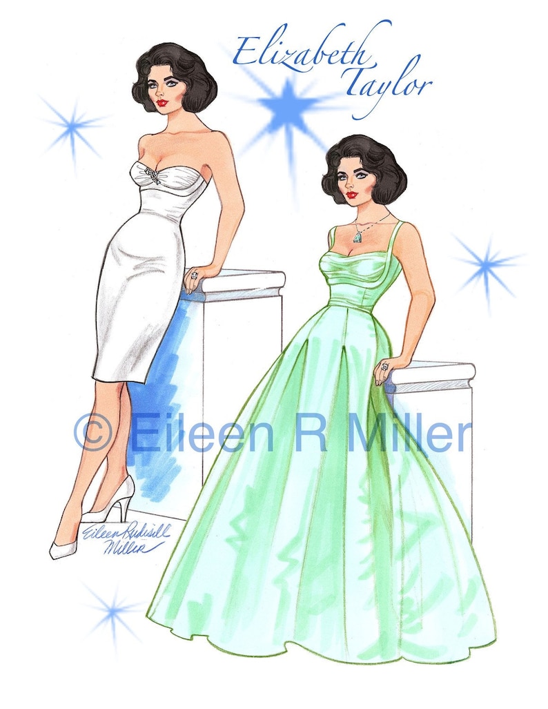 Elizabeth Taylor Tribute Paper Doll image 1