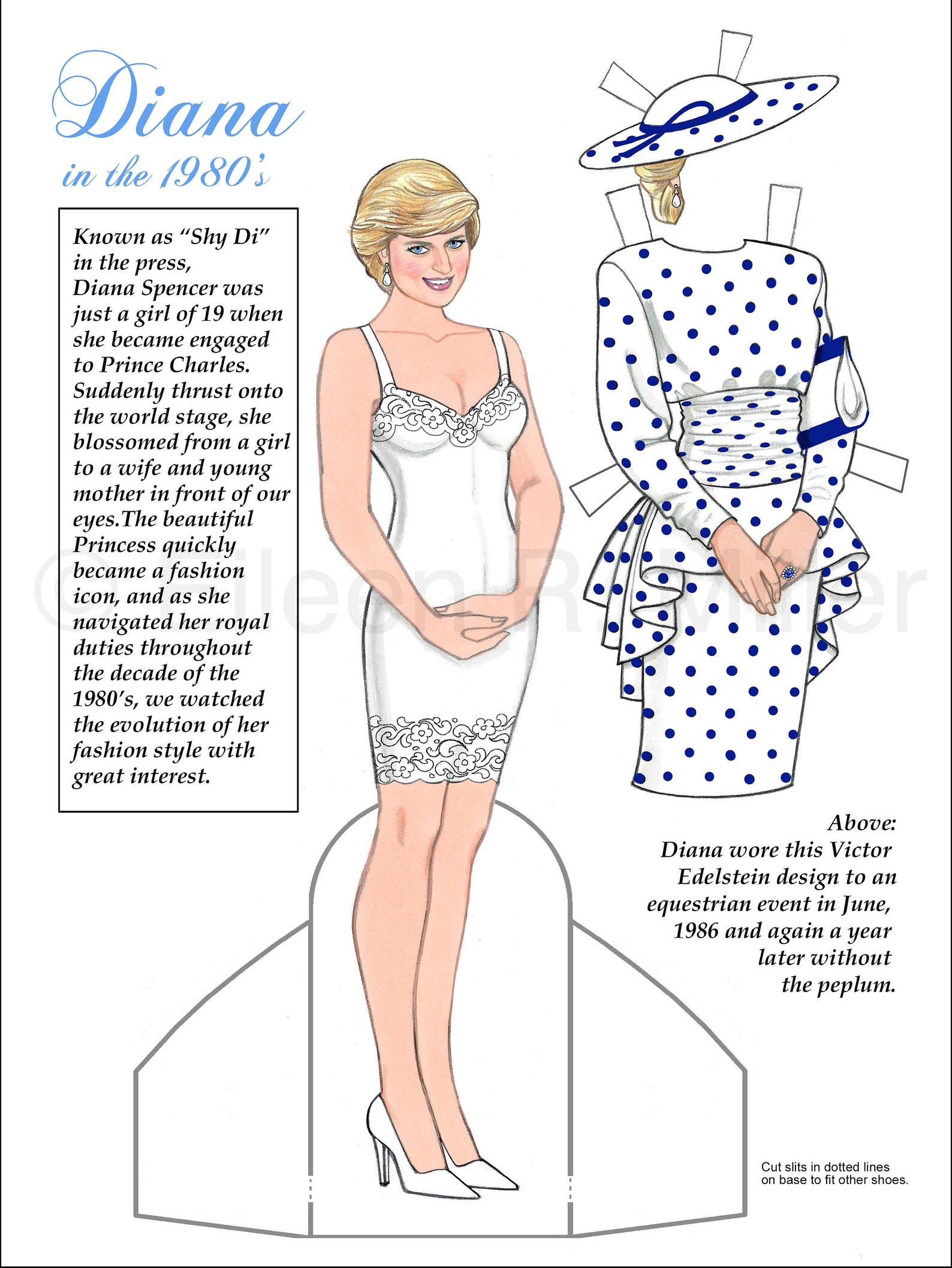 The Iconic Fashions of Princess Diana Paper Dolls - Etsy