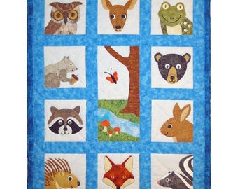 Whimsical Woodland Faces Quilt Pattern SCN-2067 - Paper Pattern