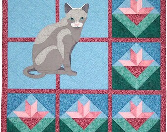 Kitty in Bloom Quilt Pattern SCN-2043 - Paper Pattern
