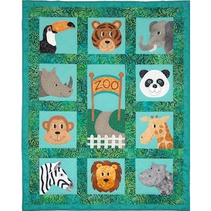 Zany Zoo Faces Quilt Pattern SCN-2058 - Paper Pattern