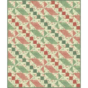 Patron de courtepointe en forme d'étoile allongée BS2-357 - Patron en papier