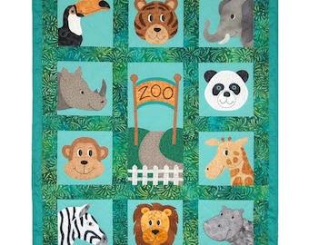 Zany Zoo Faces Quilt Pattern SCN-2058 - Paper Pattern