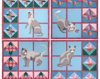 Quilts & Cats Set Quilt Pattern SCN-2500 - Paper Pattern