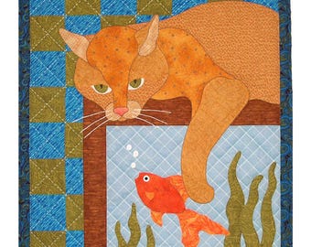Aquarium Kitty Quilt Pattern SCN-2060 - Paper Pattern