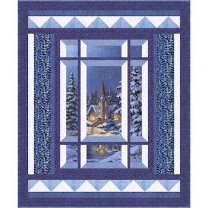 Modern Window Silent Night Quilt BS2-473e - Downloadbares Schnittmuster