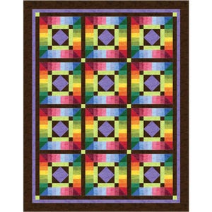 Couleurs dans le motif de courtepointe rond BS2-323 - Motif en papier