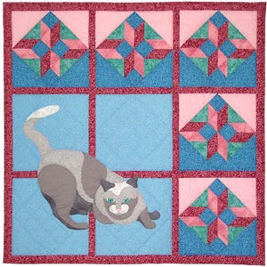 Kitty at Play-quiltpatroon SCN-2041 - papieren patroon