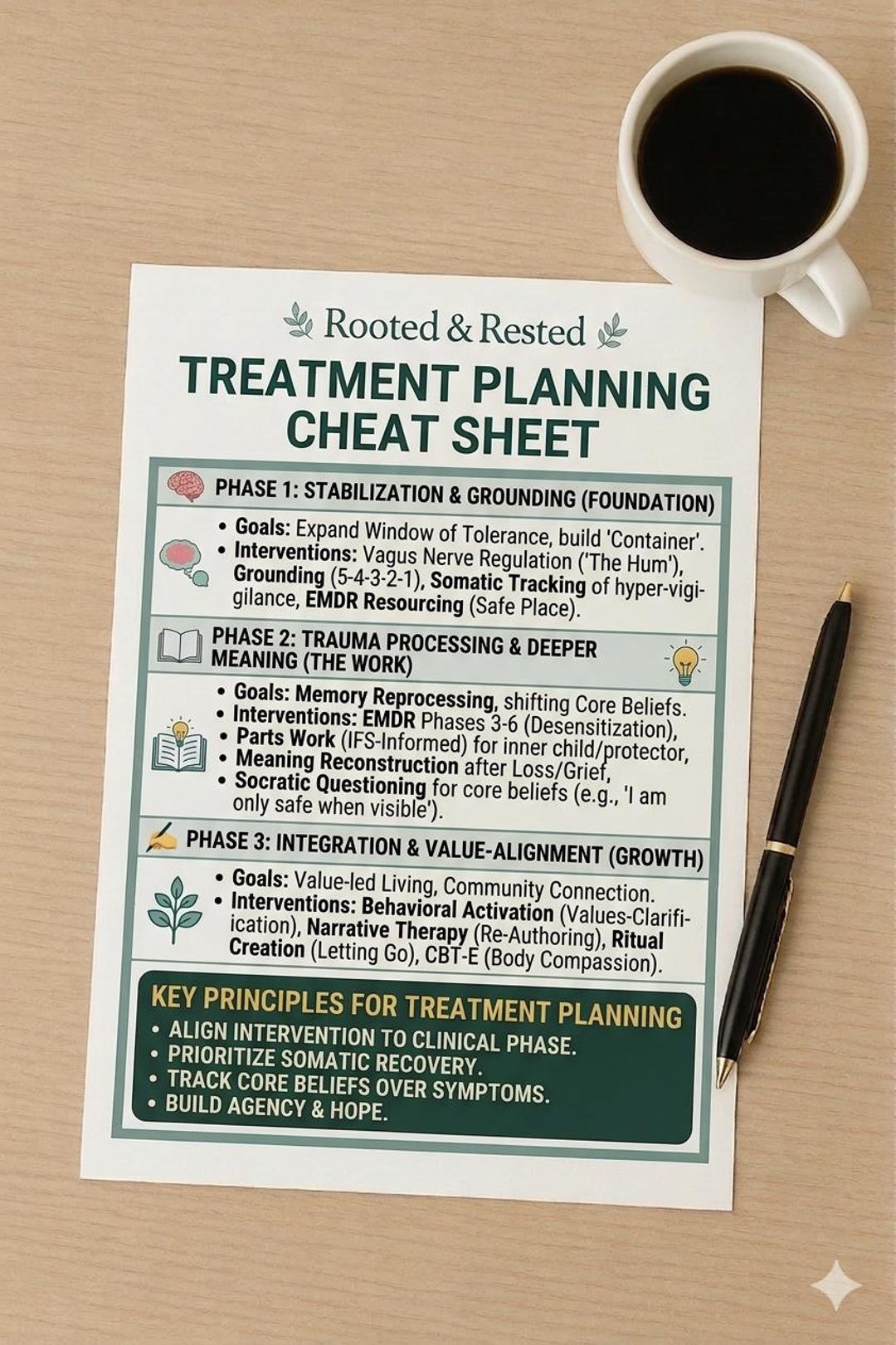 Treatment Planning Cheat Sheet for Therapists, Therapy Goals and ...